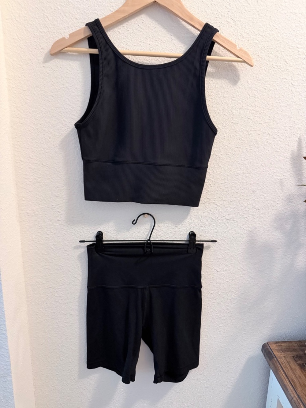Lululemon Power Pivot Tank Rib Align High Rise Ribbed Shorts Set Black - Picture 10 of 12